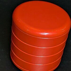Vintage Red INTERDESIGN Plastic Caddy Organizer 1960s 1970s Mod Jewelry Buttons